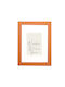 Wooden Wall Photo Frame Orange Embossed Wood Grain Matte Glass K29-11 Photo 40cmx60cm