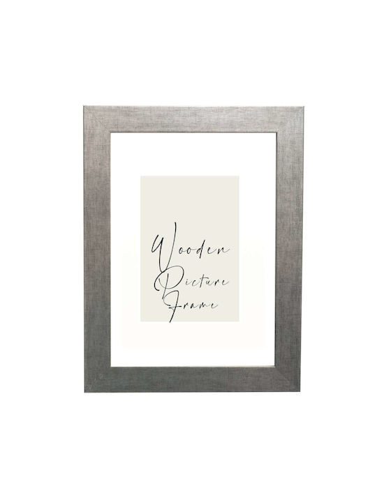 Wooden Wall Photo Frame Puzzle Poster Silver Ma...