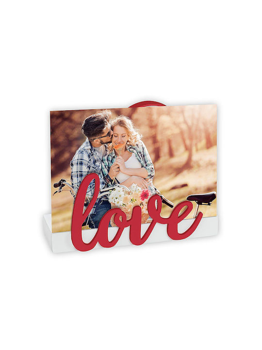 Artifact Ξύλινο Σταντ Φωτογραφίες Love Κόκκινο 16,5×13×5cm