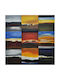 Gemälde Segeltuch 2 Ebenen Gelbe Rote Blaue 90x90cm Pol L90901