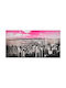 Hong Kong Grau Rosa Leinwand Gemälde 100x50cm Pol 1006-1