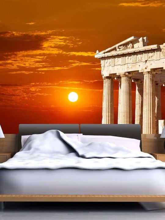Φωτοταπετσαρία Τοίχου Ηλιοβασίλεμα Στο Μνημείο Του Παρθενώνα Ανάγλυφη 400x270 Cm