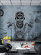 Фототапет за стени Skull In Two Wheels Стикер Винил 300x270 см