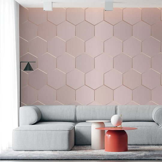 Tapet Fototapet Perete Hexagons Autocolant Vinil 350x270 Cm