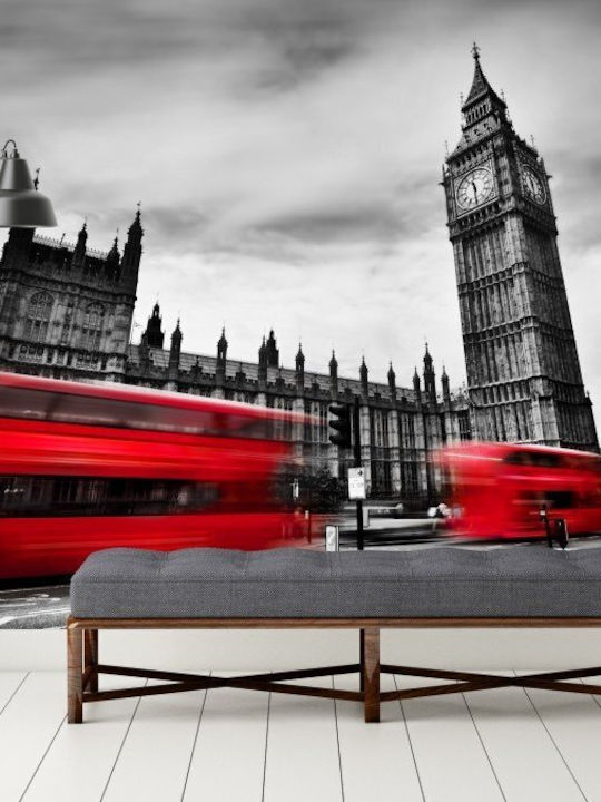 Wall Photo Wallpaper Cloudy London Self-Adhesive Vinyl 135x270cm