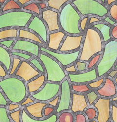 Αυτοκολλητο Βιτρω Τζαμι Reims Green Yellow 45 Cm X 200 Cm