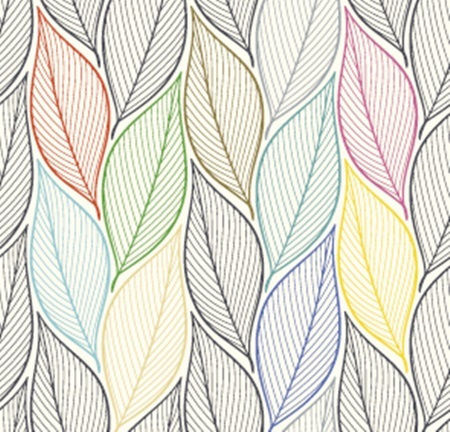 Αυτοκολλητο Φυλλο Colorful Leaves Καταλληλα Τοιχο 45 Cm X 200 Cm