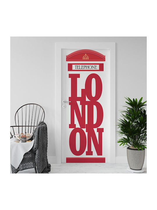 London Telephone Door Sticker 100x220cm
