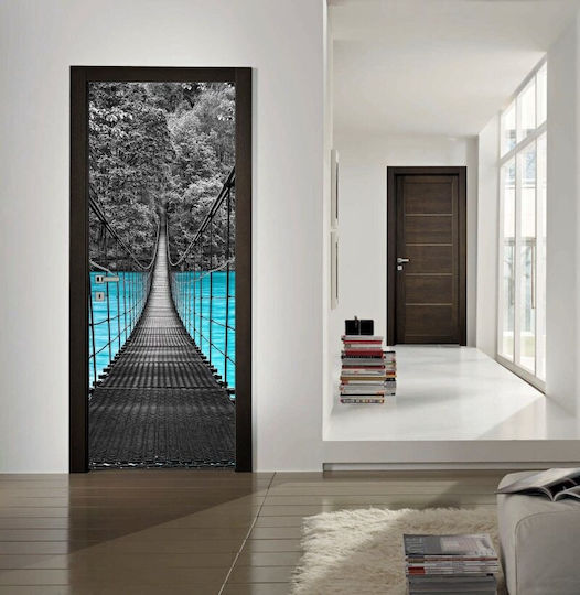 Door Sticker Walking To Snowy Forest 70x210cm