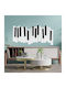 Wandsticker & Wandgemälde Tastatur Klavier 60x30cm