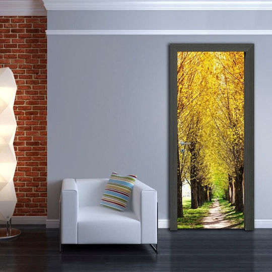 Autumn Path Door Sticker 70x210cm