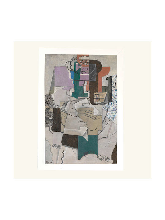 Αφίσα Picasso Fruit Dish Bottle Violi 61x91,5εκ Κορνίζα Ξύλινη Λευκό Ακρυλικό Τζάμι Άθραυστο K1041-3