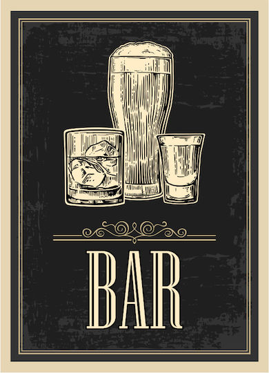 Πινακίδα Bar 20χ14 25χ18 30χ21 Black