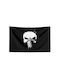 Σημαία Punisher Μαύρη Άσπρη Νεκροκεφαλή 60χ90 Black Flag Punisher Logo White Skull Molfs