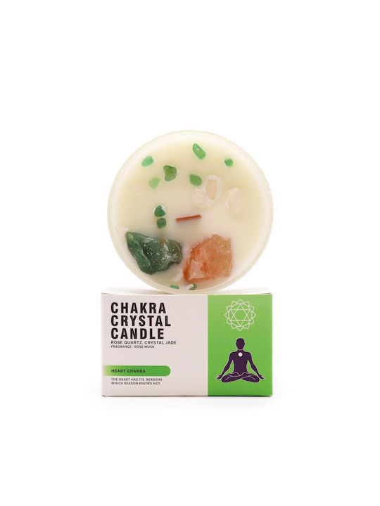 Αρωματικό Κερί Chakra Crystal Candle Heart Chakra 360g