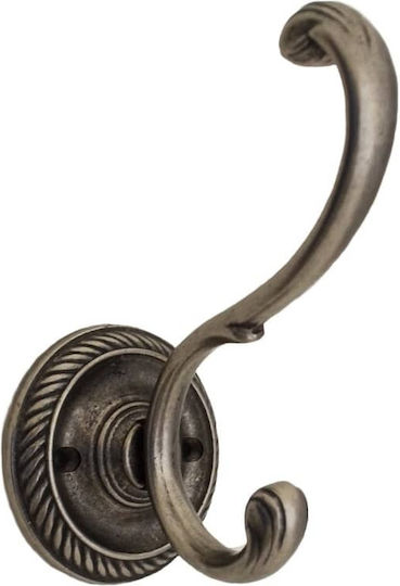 Wall Hanger Besana 7710000 Silver Antique 5.7x11cm