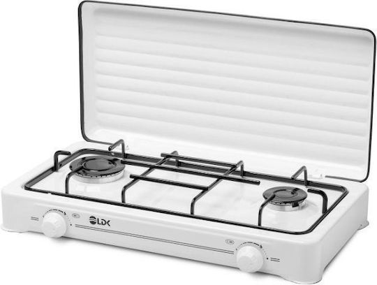 LDK Countertop Burner Flüssiggas Double Weiß