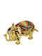 Elephant Jewellery Box 20x10x8cm Gold