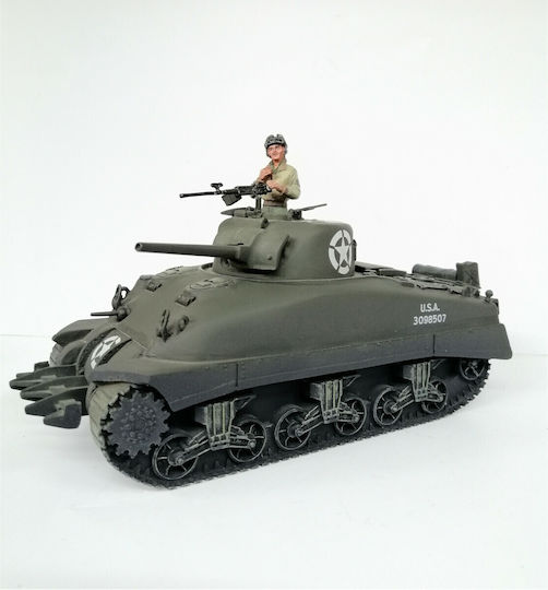 William Britain 17496a Ръчно Изработени Оловни Военни Миниатюри На Американски Боен Танк Sherman M4a1 Използван От Съюзниците Във Втората Световна Война 18х9х8 См Само За Колекционери