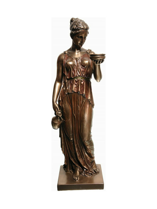 Hebe Goddess Of Youth And Vitality Statue Electrolyzed Bronze Veronese 31cm
