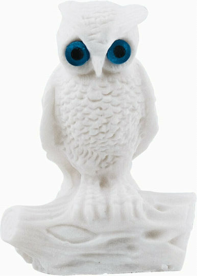 Bufniță Statuetă Alabastru Alb 6cm