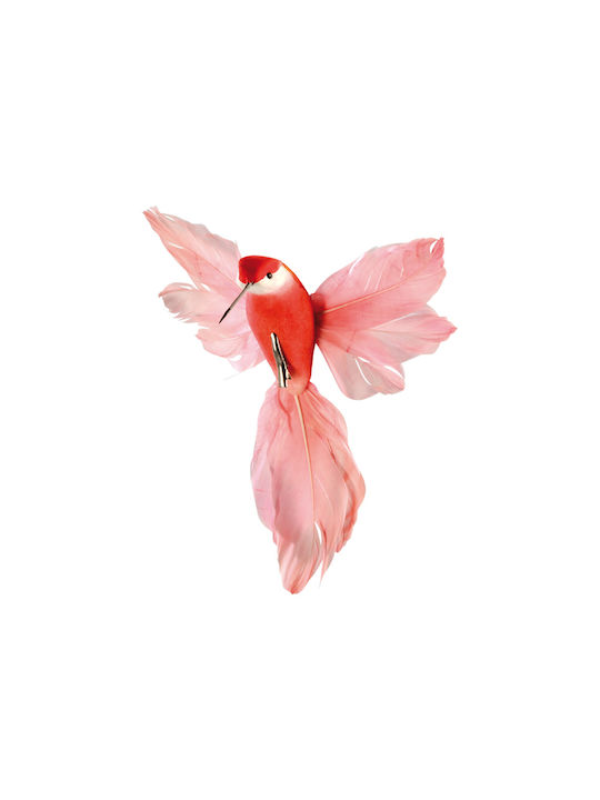 Decorative Bird Hummingbird Clip Pink-Red 18x20cm 157.024.0055.12