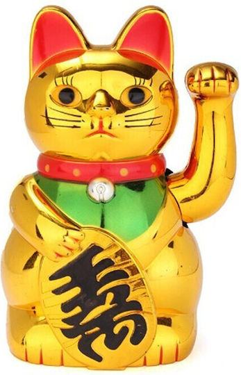 Талисман Котка Пластмаса Maneki Neko Маха Ръка 20см