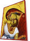 Holy Mary Glykofilousa Classic Byzantine Icon Terracotta Riza 28cm