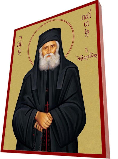 Αγιος Παϊσιος – Κλασική Βυζαντινή Εικόνα Κεραμιδί Ρίγα 28cm