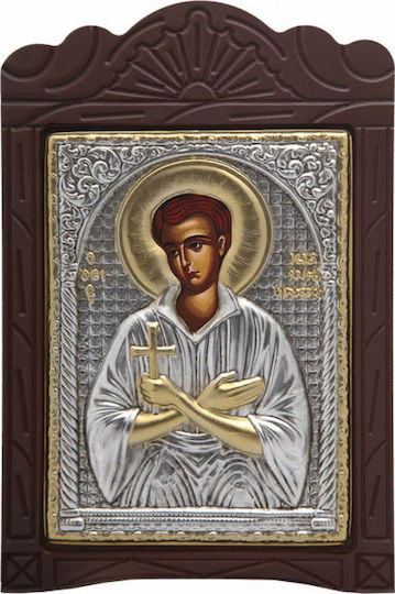 Icoane Sfinte "Sfântul Ioan cel Rus" Acoperire cu Foil de Argint 925 Cod 204 19x29