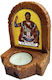Saint Eustatius Ceramic Iconostasis Candle Holder Candelabrum 11cm