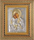 Heiligenikone "Panagia Tou Kykkou" Silberblatt 925 Lokales Vergolden Code 800 40x50