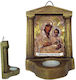 Holy Mary Jerusalemite Stone Wall Icon and Base Reso 16cm x 11.5cm