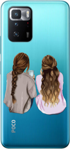 Xiaomi Poco X3 GT Freunde Transparente Silikon TPU Handyhülle