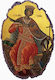 Saint Catherine Stone Icon Base and Wall 21cm