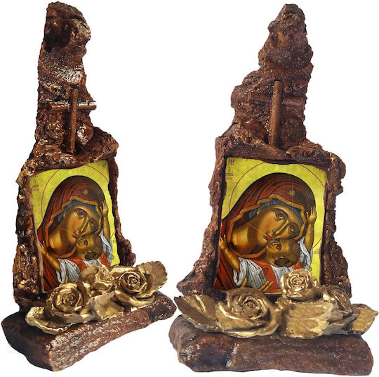 Holy Mary Kardiotissa Icon – Table Ceramic Icon Stand 16cm
