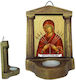 Holy Mary Seven Wounds Stone Wall Icon and Base Reso 16cmx11.5cm