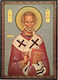 Saint Nicholas Archbishop of Myron Lykia Flat Image Gold-Leaf Category Paper Xkl No 1 Dimensions 14.0cm x 20.0cm Wooden MDF S&k Byzantine Icons