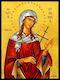 Heiligenikone Agia Evlampia Hölzernes 25x18