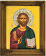 Icon Jesus Silver 925° Gold 24k 25 X 20 Cm