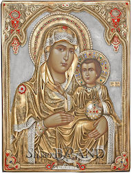 Holy Mary of Jerusalem Silver Gilded Icon 55x40cm Holy Mary of Jerusalem Silver Gilded Icon 55x40cm