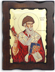 Saint Spyridon Wooden Icon 23x17cm Saint Spyridon Wooden Icon 23x17cm