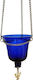 Vigilölampen Hängend Olivenöl Blau Größe der Tasse 11x10 cm inklusive Kette 65 cm Länge