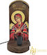 Elektrisches Vigilölampen Bild der Panagia Maße 29 x 12 cm