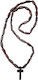 Wooden Brown Rosary Necklace
