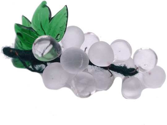 Crystal Grape Decorative 8x3cm White