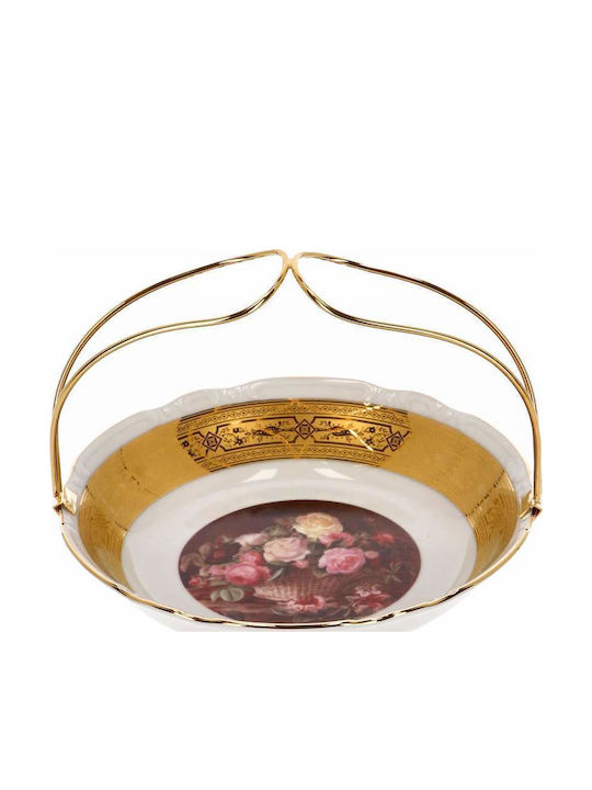 Depos Dekorative Schale Gold Hand 23 cm Porzellan Limoges-Basket