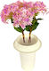 Artificial Colored Cemetery Flowers With Plastic Vase 40 Cm Height