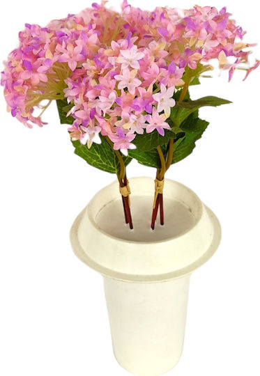 Artificial Colored Cemetery Flowers With Plastic Vase 40 Cm Height