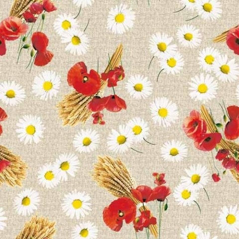 Τραπεζομαντηλο Μουσαμας Fruits & Flowers 605.1 Δ= 140 Χ 220 Εκ